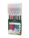 FC640908,Set 6 buc pix cu gel 0.7mm fast gel faber-castell