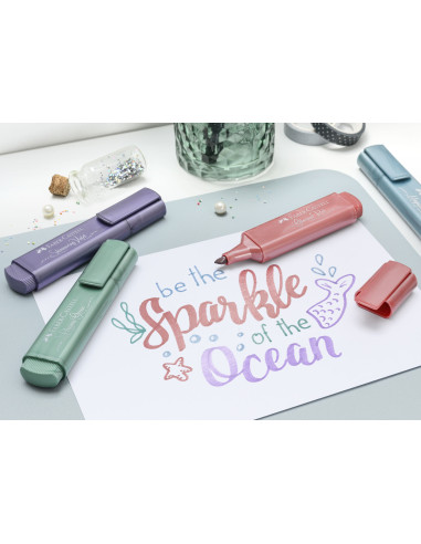 FC154647,Textmarker albastru metalizat 1546 faber-castell