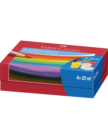 FC121040,Guase 6 culori 20ml faber-castell FC121040,Guase 6 culori 20ml faber-castell