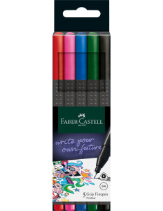 FC151604,Liner 0.4mm set 5 buc basic grip faber-castell