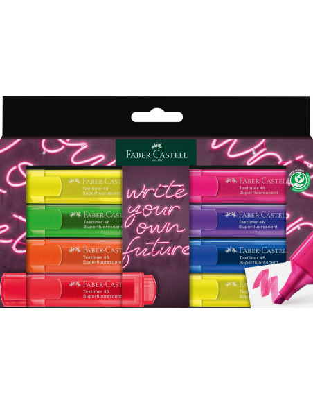 FC254601,Textmarker set 8 superfluorescent gen z cutie carton faber-castell