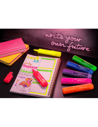 FC254601,Textmarker set 8 superfluorescent gen z cutie carton faber-castell