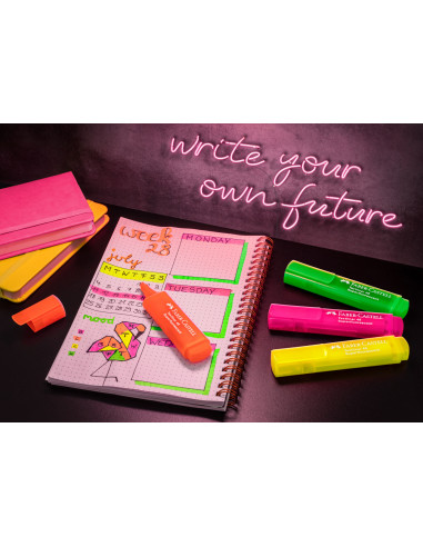 FC254600,Textmarker set 4 superfluorescent gen z cutie carton faber-castell