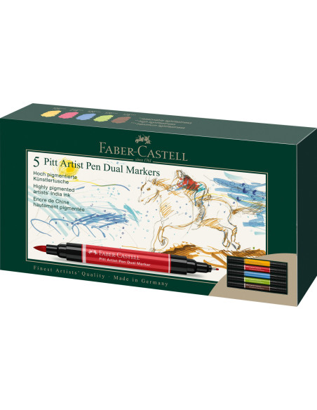 FC162005,Pitt artist pen dual marker set 5 buc faber-castell