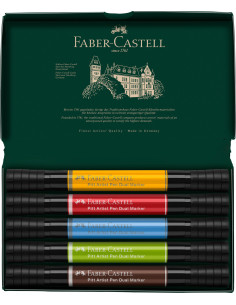 FC162005,Pitt artist pen dual marker set 5 buc faber-castell 2