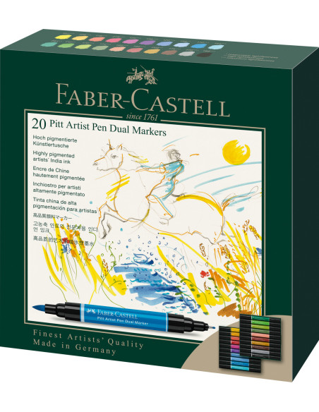 FC162020,Pitt artist pen dual marker set 20 buc faber-castell