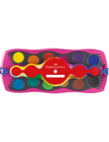 FC125002,Acuarele 12 culori connector roz unicorni 2023 faber-castell
