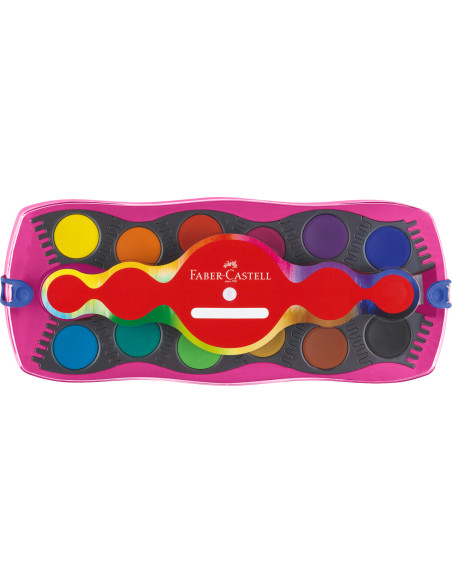 FC125002,Acuarele 12 culori connector roz unicorni 2023 faber-castell