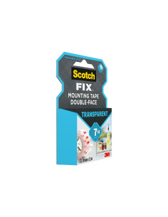 BAD085,Bandă dublu adezivă transparentă pentru montare, 19 mm x 1.5 m, Scotch-Fix™ 2