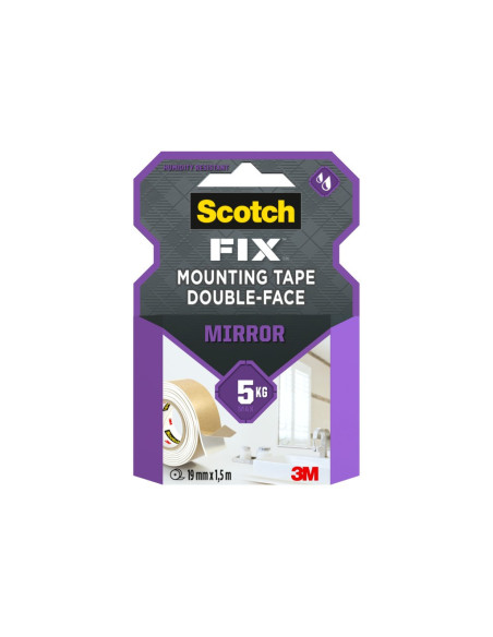 BAD086,Bandă dublu adezivă montare oglinzi, 19 mm x 1.5 m, Scotch-Fix™ BAD086,Bandă dublu adezivă montare oglinzi, 19 mm x 1.5 m, Scotch-Fix™