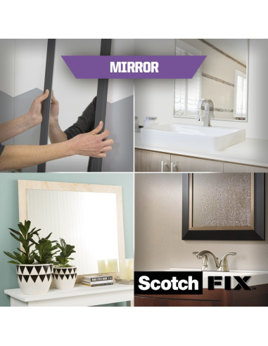 BAD086,Bandă dublu adezivă montare oglinzi, 19 mm x 1.5 m, Scotch-Fix™ BAD086,Bandă dublu adezivă montare oglinzi, 19 mm x 1.5 m, Scotch-Fix™