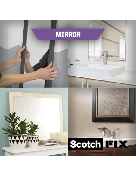 BAD086,Bandă dublu adezivă montare oglinzi, 19 mm x 1.5 m, Scotch-Fix™ BAD086,Bandă dublu adezivă montare oglinzi, 19 mm x 1.5 m, Scotch-Fix™