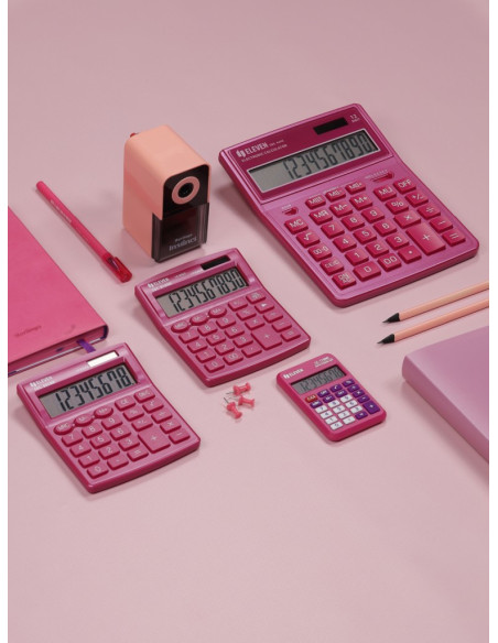 CAL034,Calculator de birou 8 digiți, 120 x 105 x 21 mm, Eleven SDC-805 Roz