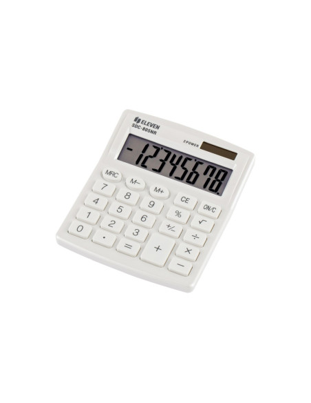 CAL034,Calculator de birou 8 digiți, 120 x 105 x 21 mm, Eleven SDC-805 Alb