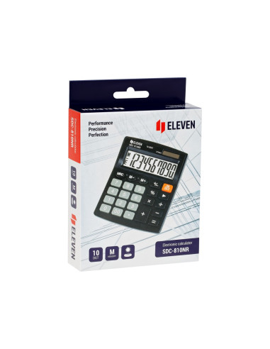 CAL035,Calculator de birou 10 digiți, 124 x 102 x 25 mm, Eleven SDC-810NR