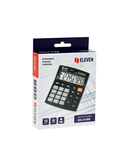 CAL035,Calculator de birou 10 digiți, 124 x 102 x 25 mm, Eleven SDC-810NR