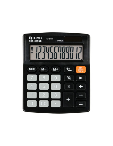 CAL036,Calculator de birou 12 digiți, 124 x 102 x 25 mm, Eleven SDC-812NR