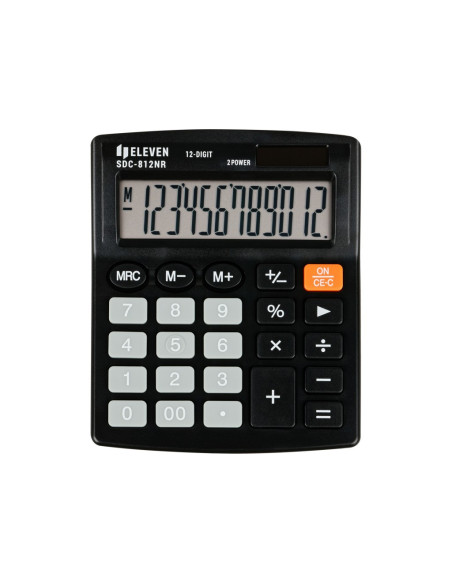 CAL036,Calculator de birou 12 digiți, 124 x 102 x 25 mm, Eleven SDC-812NR