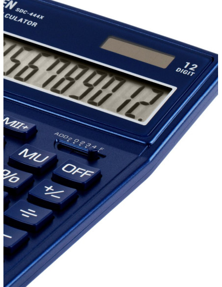 CAL042,Calculator de birou 12 digiți, 204 x 155 x 33 mm, Eleven SDC-444XR Albastru