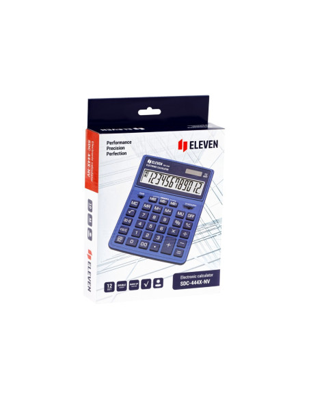 CAL042,Calculator de birou 12 digiți, 204 x 155 x 33 mm, Eleven SDC-444XR Albastru