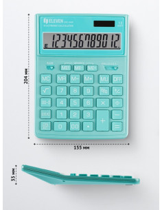 CAL042,Calculator de birou 12 digiți, 204 x 155 x 33 mm, Eleven SDC-444XR Verde 2