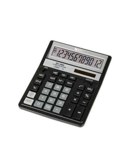 CAL044,Calculator de birou 12 digiți, 203 x 158 x 31 mm, Eleven SDC-888X-BK