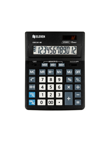 CAL046,Calculator de birou 12 digiți, 205 x 155 x 35 mm, Eleven CDB1201-BK