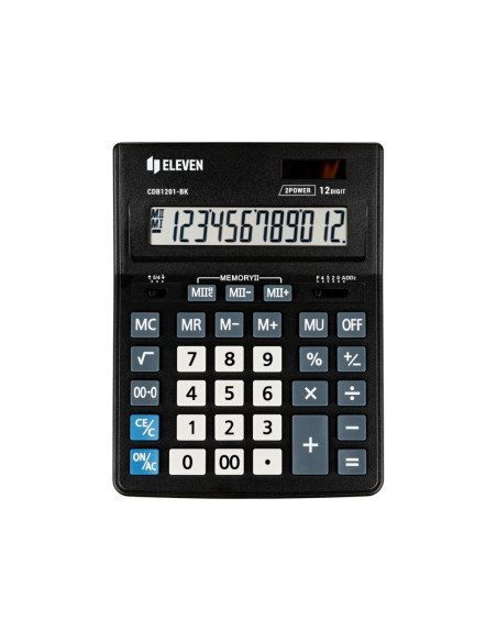 CAL046,Calculator de birou 12 digiți, 205 x 155 x 35 mm, Eleven CDB1201-BK
