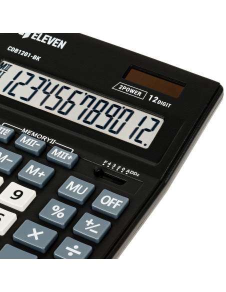 CAL046,Calculator de birou 12 digiți, 205 x 155 x 35 mm, Eleven CDB1201-BK