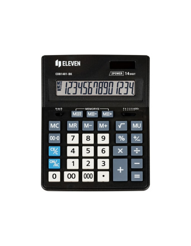 CAL047,Calculator de birou 14 digiți, 205 x 155 x 35 mm, Eleven CDB1401-BK CAL047,Calculator de birou 14 digiți, 205 x 155 x 35 mm, Eleven CDB1401-BK
