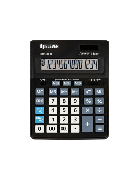 CAL047,Calculator de birou 14 digiți, 205 x 155 x 35 mm, Eleven CDB1401-BK CAL047,Calculator de birou 14 digiți, 205 x 155 x 35 mm, Eleven CDB1401-BK
