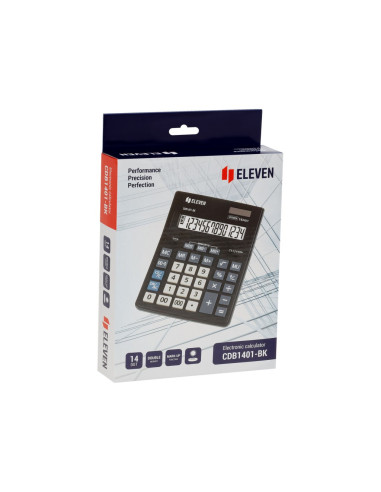 CAL047,Calculator de birou 14 digiți, 205 x 155 x 35 mm, Eleven CDB1401-BK CAL047,Calculator de birou 14 digiți, 205 x 155 x 35 mm, Eleven CDB1401-BK
