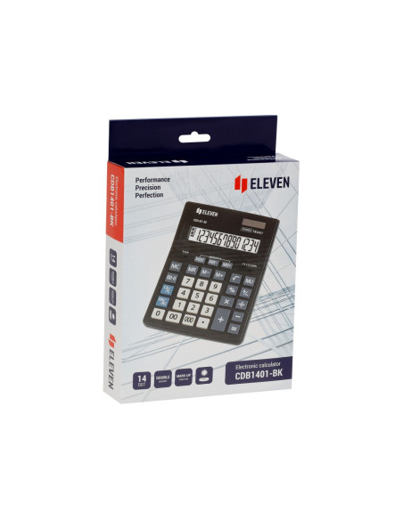 CAL047,Calculator de birou 14 digiți, 205 x 155 x 35 mm, Eleven CDB1401-BK CAL047,Calculator de birou 14 digiți, 205 x 155 x 35 mm, Eleven CDB1401-BK