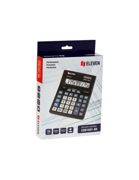 CAL048,Calculator de birou 16 digiți, 205 x 155 x 35 mm, Eleven CDB1601-BK
