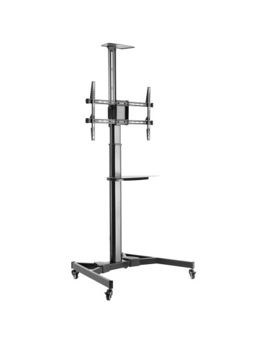 ICA-TR46,Stand TV mobil pe roti, raft pentru dispozitive multimedia, 37 - 70 inch, reglabil, TECHLY, negru, ICA-TR46 "ICA-TR46"