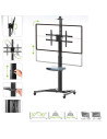 ICA-TR46,Stand TV mobil pe roti, raft pentru dispozitive multimedia, 37 - 70 inch, reglabil, TECHLY, negru, ICA-TR46 "ICA-TR46"