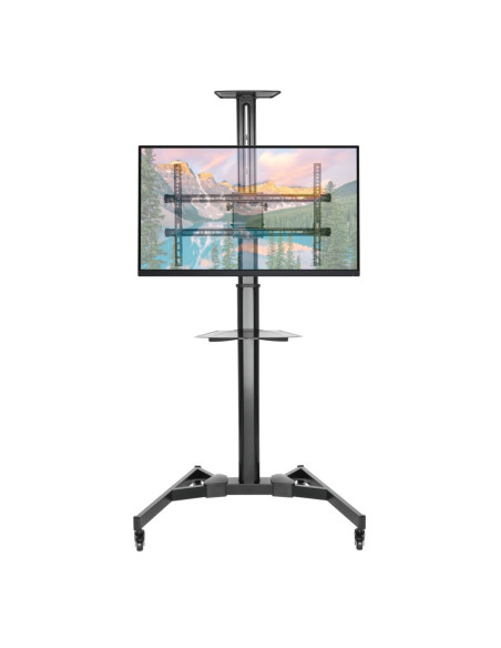 ICA-TR46,Stand TV mobil pe roti, raft pentru dispozitive multimedia, 37 - 70 inch, reglabil, TECHLY, negru, ICA-TR46 "ICA-TR46"