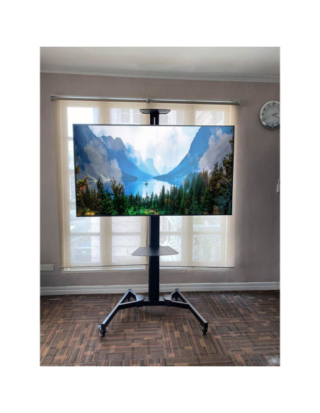 ICA-TR46,Stand TV mobil pe roti, raft pentru dispozitive multimedia, 37 - 70 inch, reglabil, TECHLY, negru, ICA-TR46 "ICA-TR46"