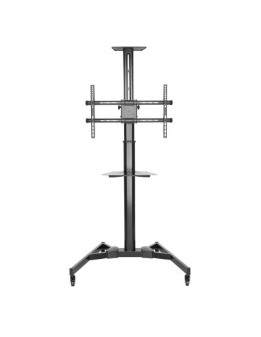 ICA-TR46,Stand TV mobil pe roti, raft pentru dispozitive multimedia, 37 - 70 inch, reglabil, TECHLY, negru, ICA-TR46 "ICA-TR46"