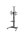 ICA-TR46,Stand TV mobil pe roti, raft pentru dispozitive multimedia, 37 - 70 inch, reglabil, TECHLY, negru, ICA-TR46 "ICA-TR46"