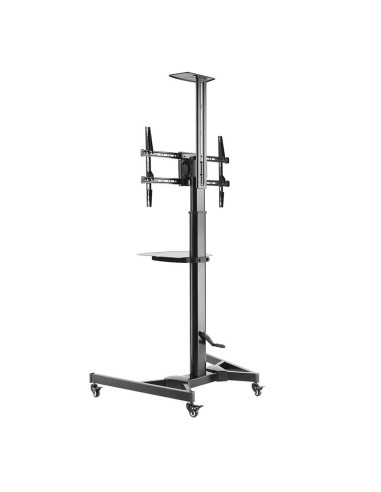 ICA-TR46,Stand TV mobil pe roti, raft pentru dispozitive multimedia, 37 - 70 inch, reglabil, TECHLY, negru, ICA-TR46 "ICA-TR46"