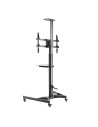 ICA-TR46,Stand TV mobil pe roti, raft pentru dispozitive multimedia, 37 - 70 inch, reglabil, TECHLY, negru, ICA-TR46 "ICA-TR46"