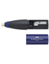 FC184401,Ascutitoare cu radiera rosie/albastra faber-castell