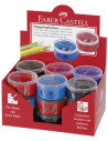 FC185418,Ascutitoare plastic dubla cu container twist off rosie/albastra