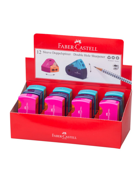 FC182704,Ascutitoare plastic dubla sleeve trend 2019 faber-castell