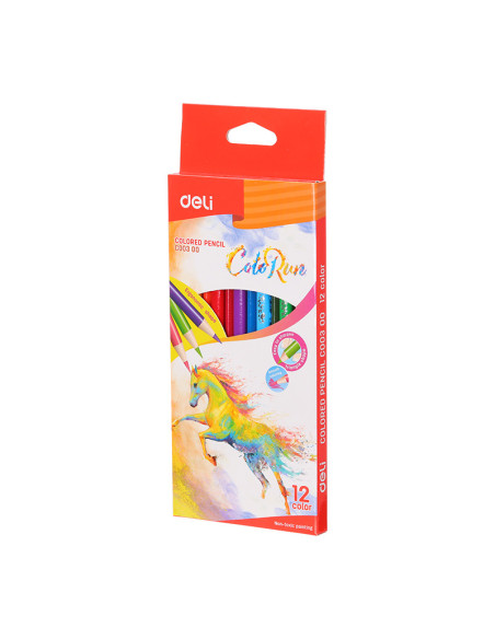DLEC00300,Creioane colorate 12 culori colorun deli