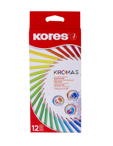 KO93391,Creioane colorate 12 culori triunghiulare eco kores
