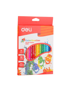 DLEC00210,Creioane colorate 18 culori color emotion deli
