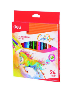 DLEC00320,Creioane colorate 24 culori colorun deli