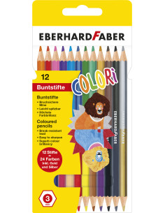 EF514811,Creioane colorate bicolore 12*2 eberhard faber